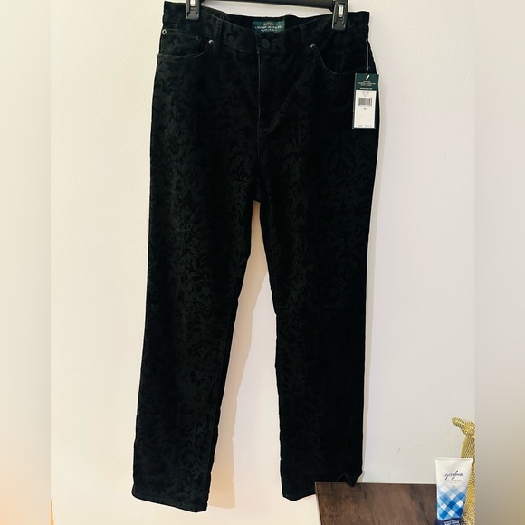 Lauren Ralph Lauren Pants - Lauren Ralph Lauren Black Floral Straight Leg Pants